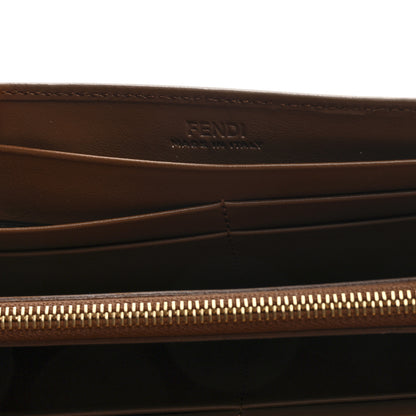 Fendi Vitello King Cruise FF Diamonds Continental Envelope Wallet On Chain Gianduia 6 of 9