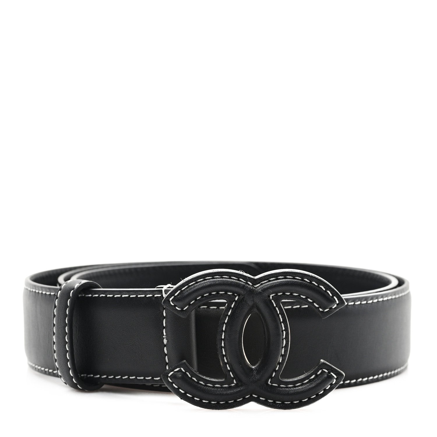 Chanel Calfskin CC Belt 85 34 Black 1 of 7