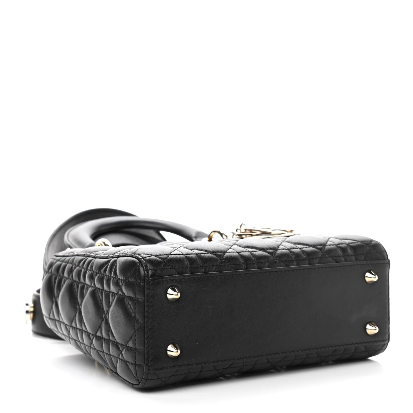 Lambskin Cannage Small Lucky Badges My Lady Dior Black