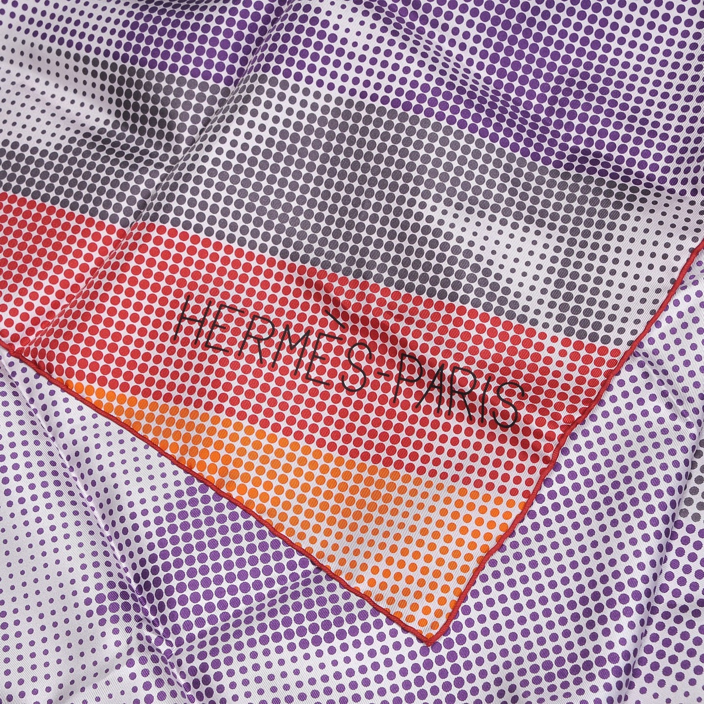 Silk Le Saut H Scarf 90 Mauve Rouge Gris