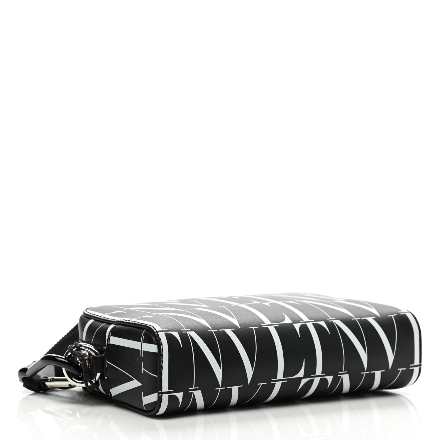 Valentino Garavani Calfskin VLTN Times Wash Bag Black White 4 of 6