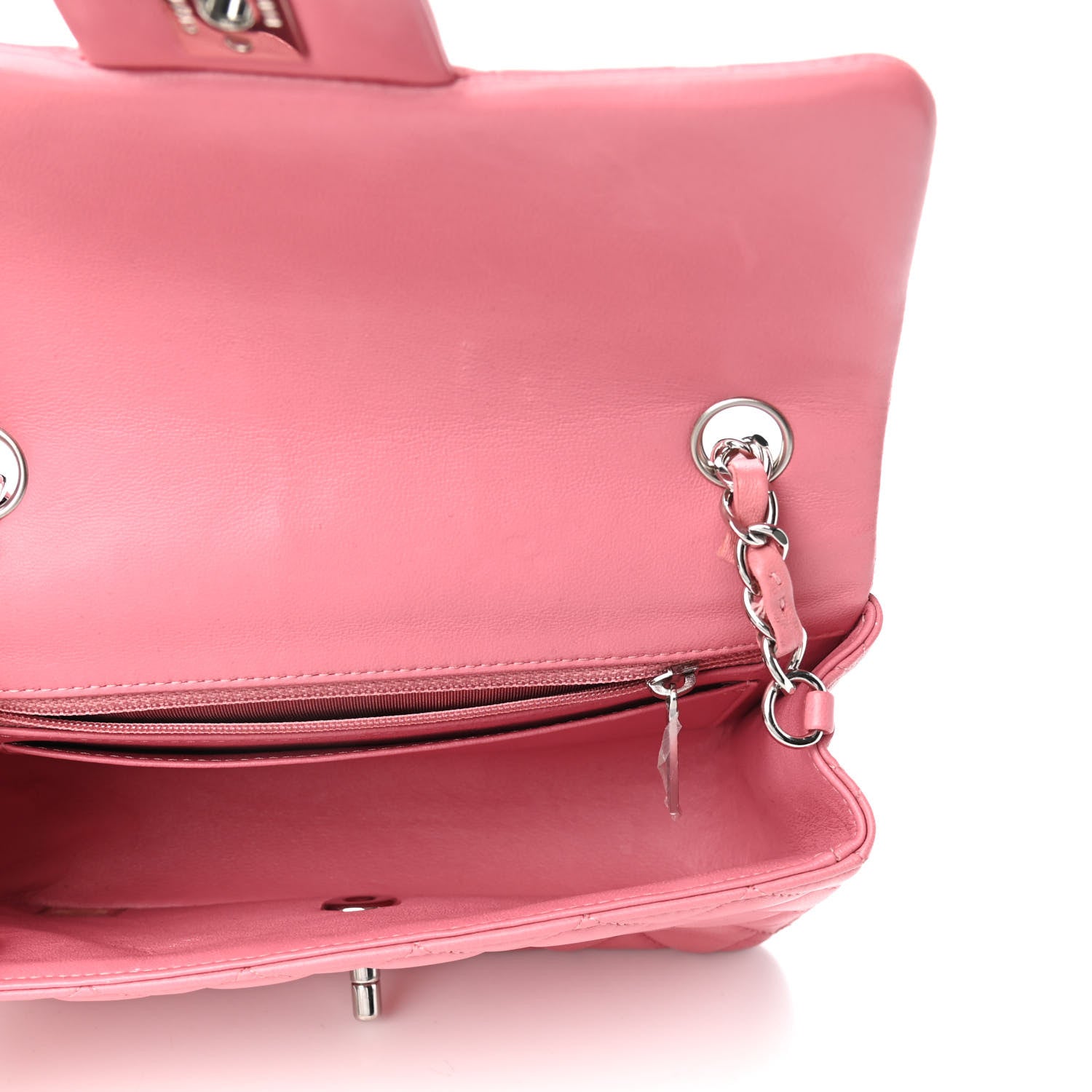 Chanel Lambskin Quilted Mini Rectangular Flap Pink 5 of 11