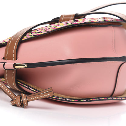 Loewe Calfskin Woven Raffia Small Gate Crossbody Bag Blossom 7 of 9