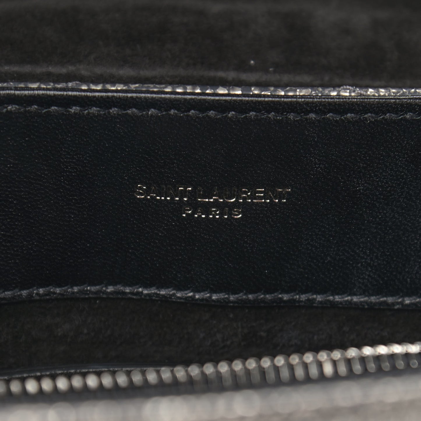 Metallic Grain De Poudre Monogram Small Loulou Chain Satchel Gun Metal