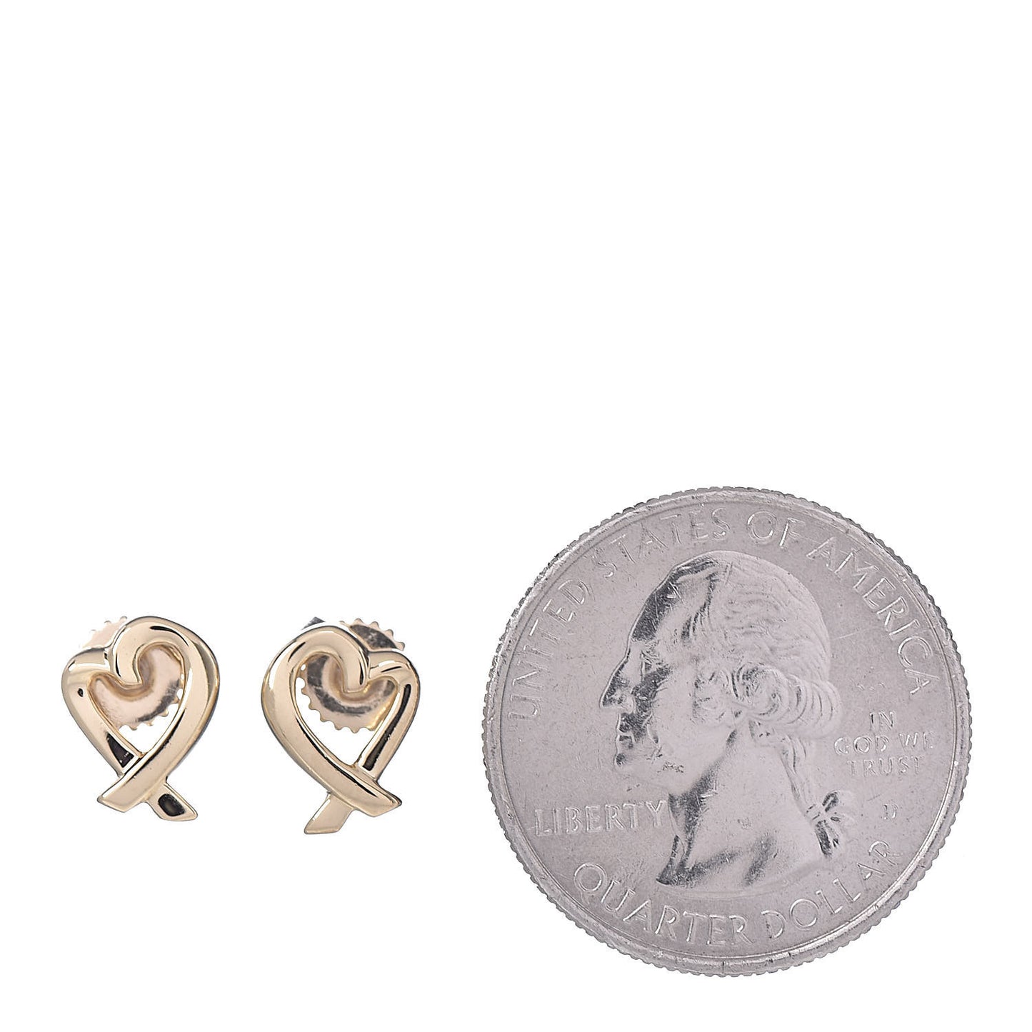 18K Yellow Gold Mini Paloma Picasso Loving Heart Earrings