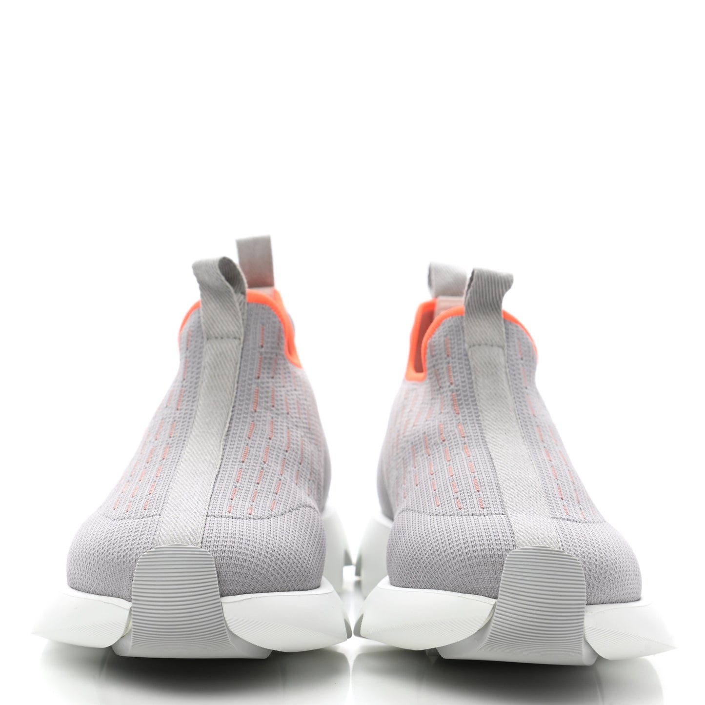 Technical Canvas Goatskin Womens Eclair Sneakers 36.5 Gris Clair