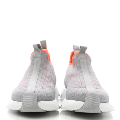 Hermes Technical Canvas Goatskin Womens Eclair Sneakers 36.5 Gris Clair 2 of 8