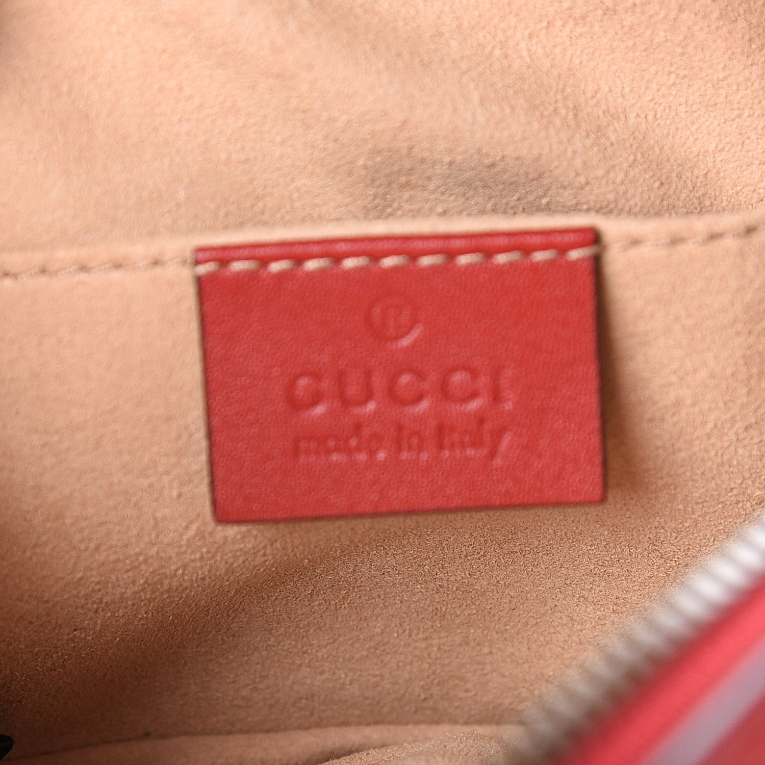 Gucci Calfskin Matelasse GG Marmont Belt Bag 85 34 Hibiscus Red 5 of 9