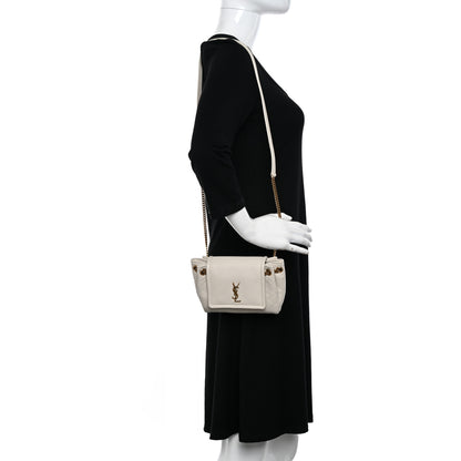 Saint Laurent Lambskin Quilted Monogram Mini Nolita Blanc Vintage 2 of 11