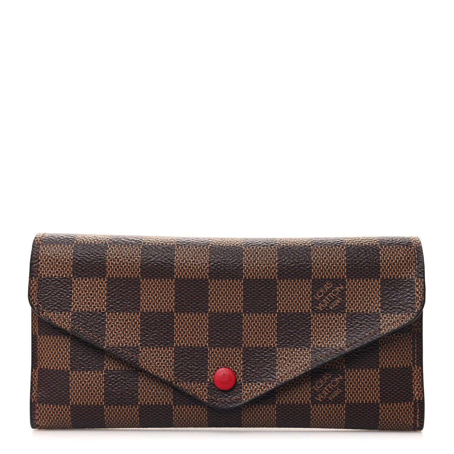 Louis Vuitton LOUIS VUITTON Damier Ebene Josephine Wallet Red 1 of 8
