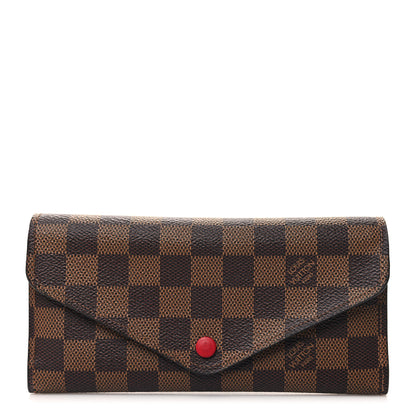 Louis Vuitton LOUIS VUITTON Damier Ebene Josephine Wallet Red 1 of 8