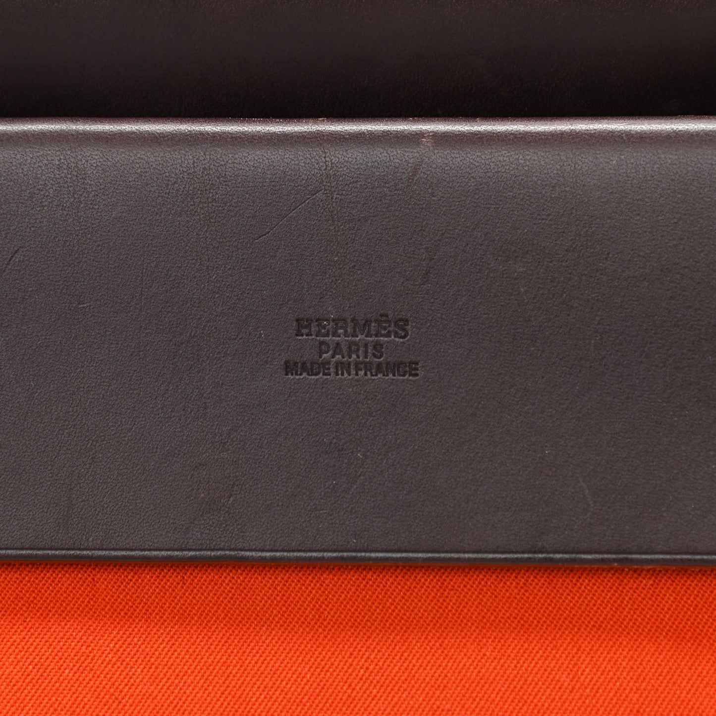 Toile Vache Calfskin Herbag Cabas PM Orange Red
