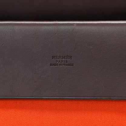 Hermes Toile Vache Calfskin Herbag Cabas PM Orange Red 7 of 19