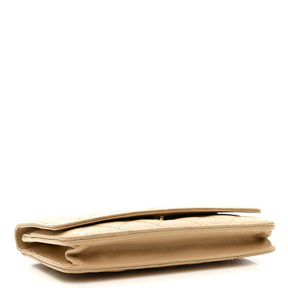 Chanel Caviar Quilted Wallet On Chain WOC Beige 4 of 15
