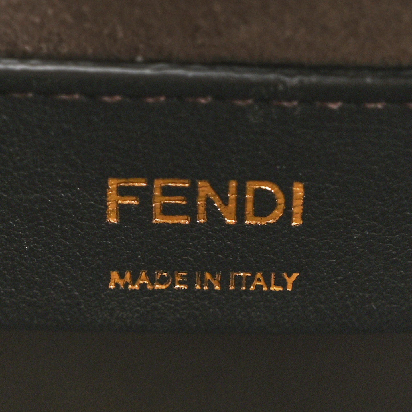 Vitello Century F is Fendi Bi-Color FF 1974 Embossed Small Kan I Shoulder Bag Maya Black