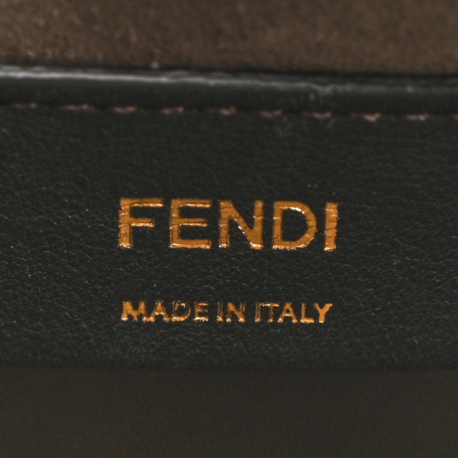 Fendi Vitello Century F is Fendi Bi-Color FF 1974 Embossed Small Kan I Shoulder Bag Maya Black 6 of 12