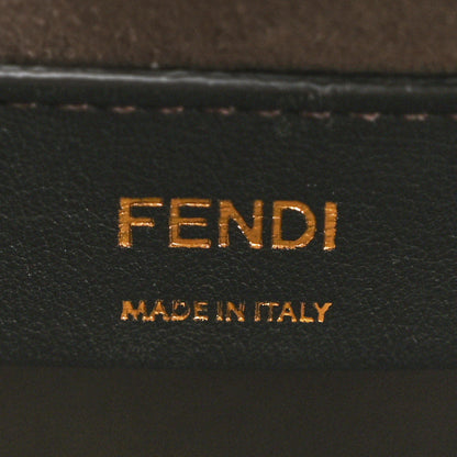 Fendi Vitello Century F is Fendi Bi-Color FF 1974 Embossed Small Kan I Shoulder Bag Maya Black 6 of 12