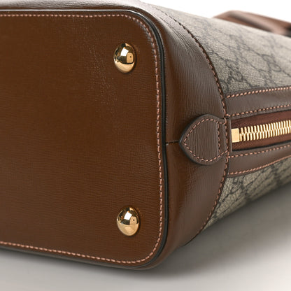 Gucci GG Supreme Monogram Azalea Calfskin Horsebit 1955 Duffle Bag Beige Ebony Brown Sugar 10 of 10