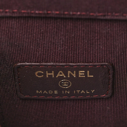 Chanel Lambskin Quilted Small Vertical Coco Beauty Vanity Case With Chain Black 6 of 10