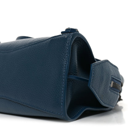 Balenciaga Grained Calfskin Neo Classic Silver Hardware Mini City Petrol Blue 10 of 10
