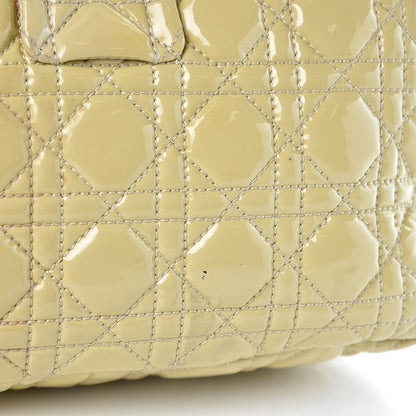 Christian Dior Patent Cannage New Lock Flap Ivory 9 of 13