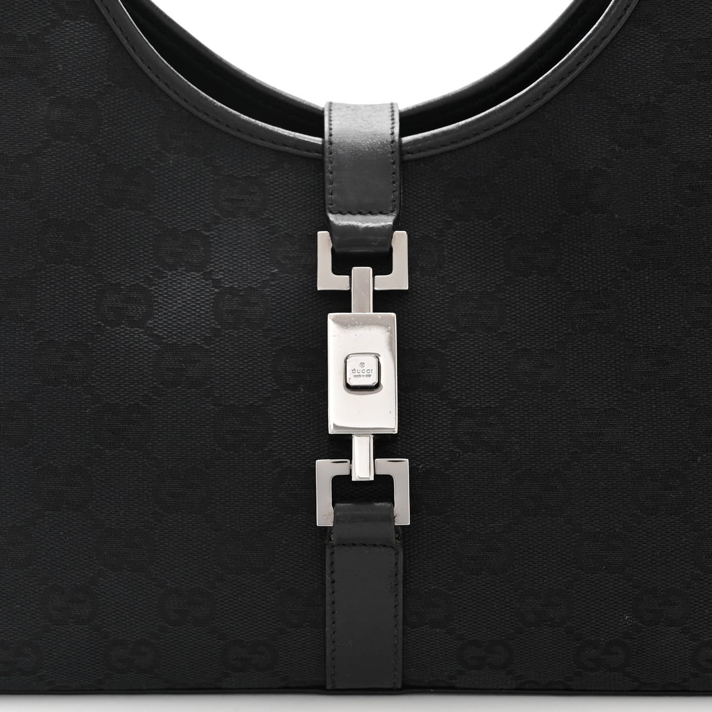 Monogram Bardot Shoulder Bag Black