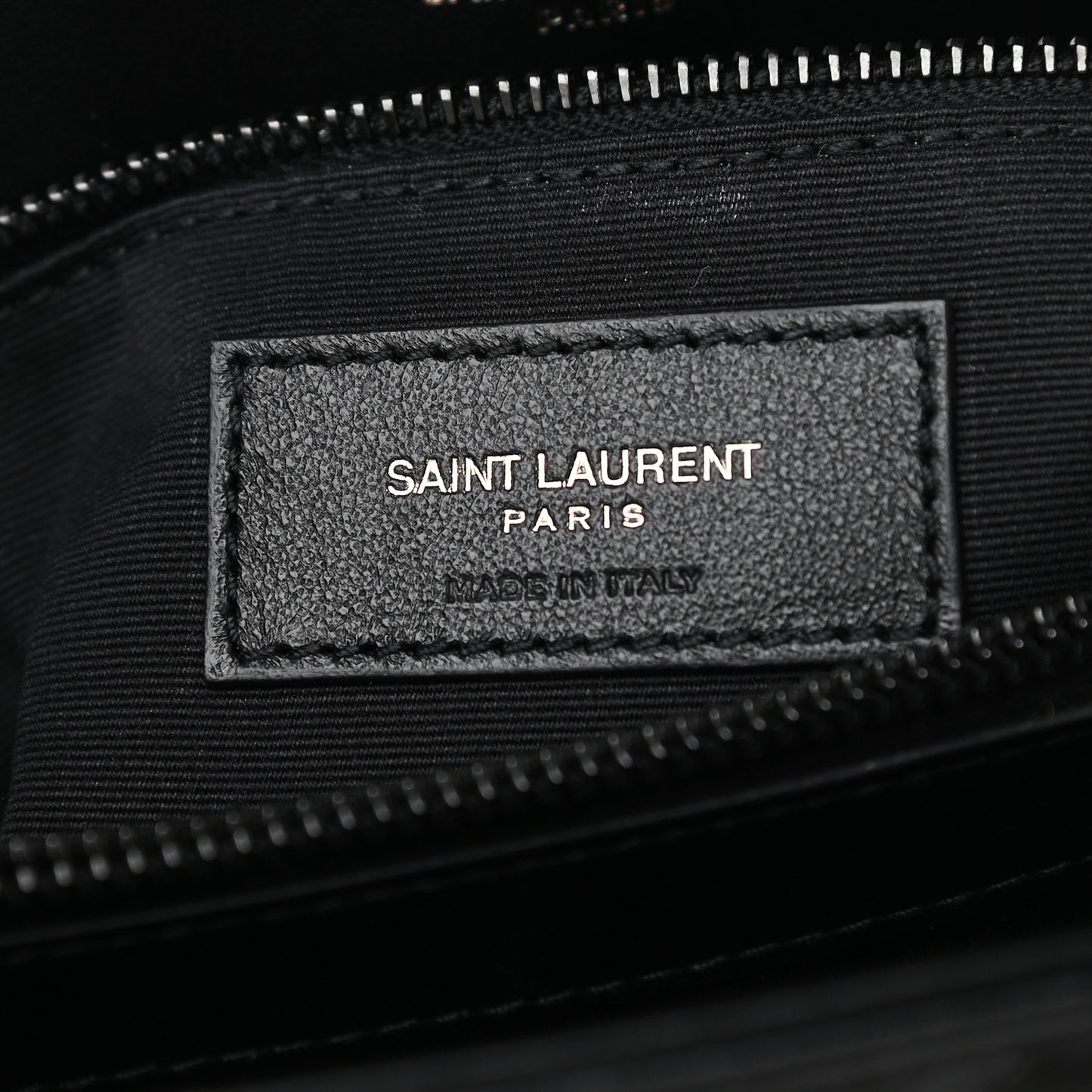 Calfskin Y Quilted Monogram Medium Loulou Chain Satchel Black