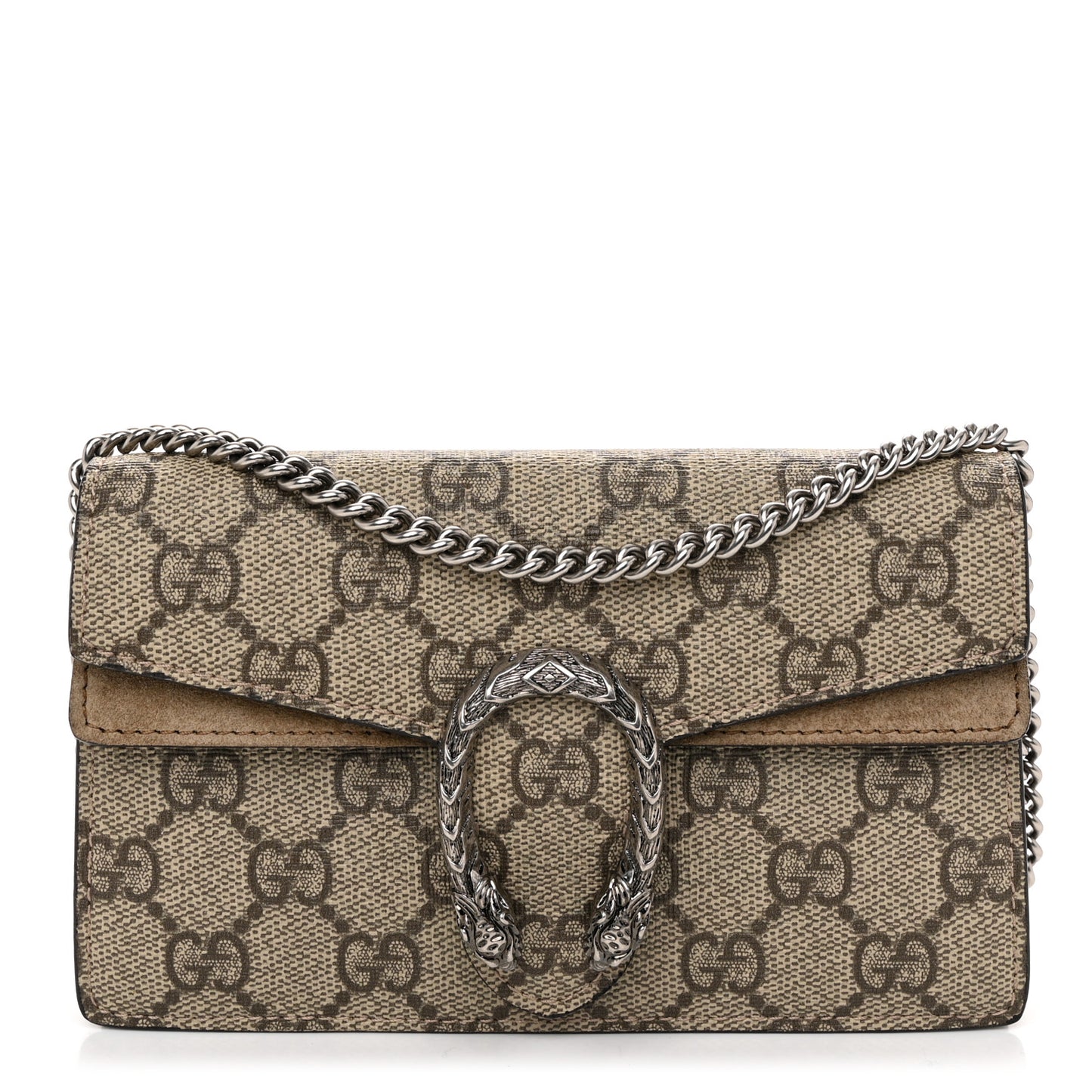 GG Supreme Monogram Super Mini Dionysus Shoulder Bag Taupe