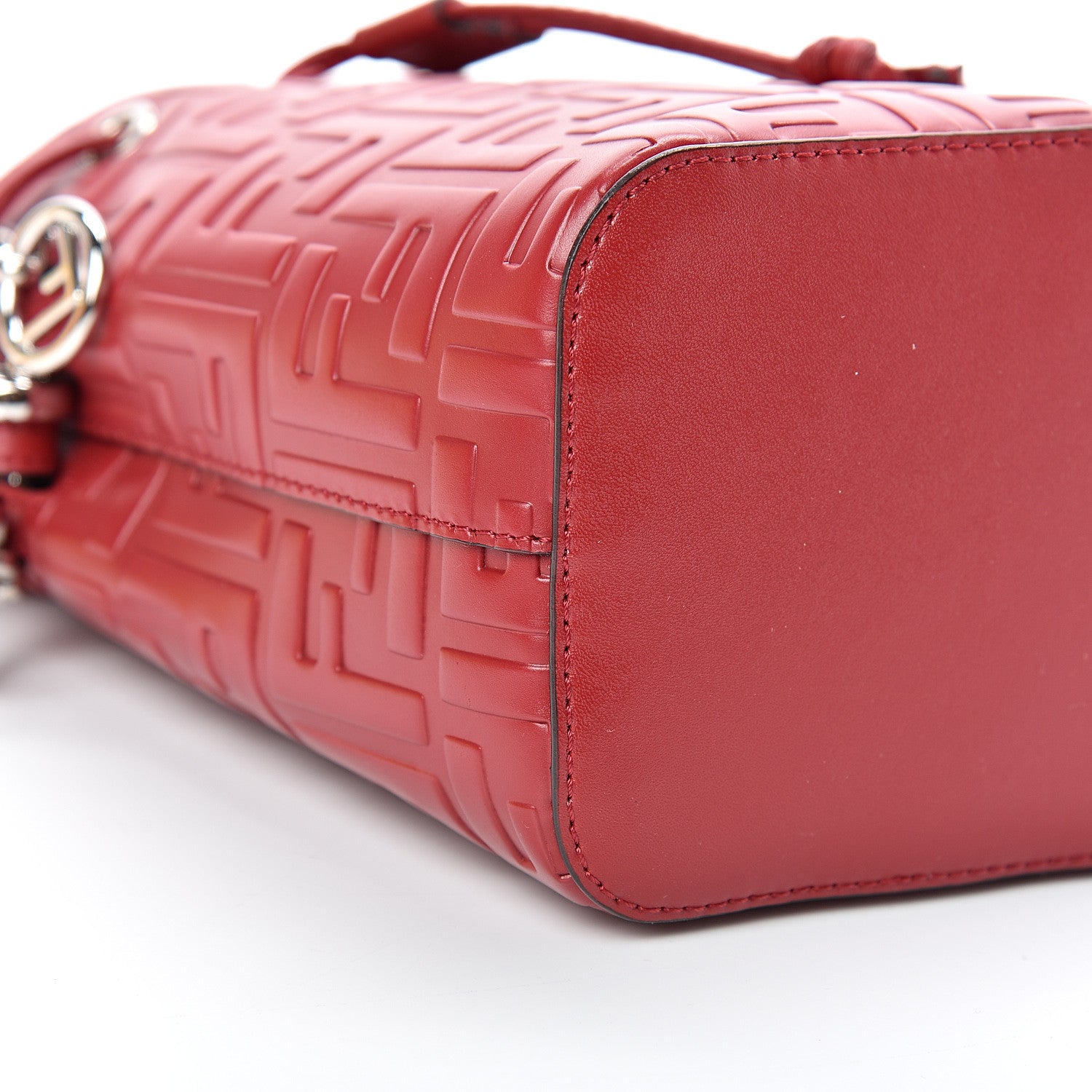 Fendi Vitello Liberty F is Fendi FF 1974 Embossed Mini Mon Tresor Bucket Bag Fragola 8 of 10
