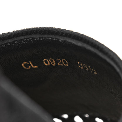 Christian Dior Canvas Embroidered Perforated Granville Espadrille 36.5 Black 8 of 9