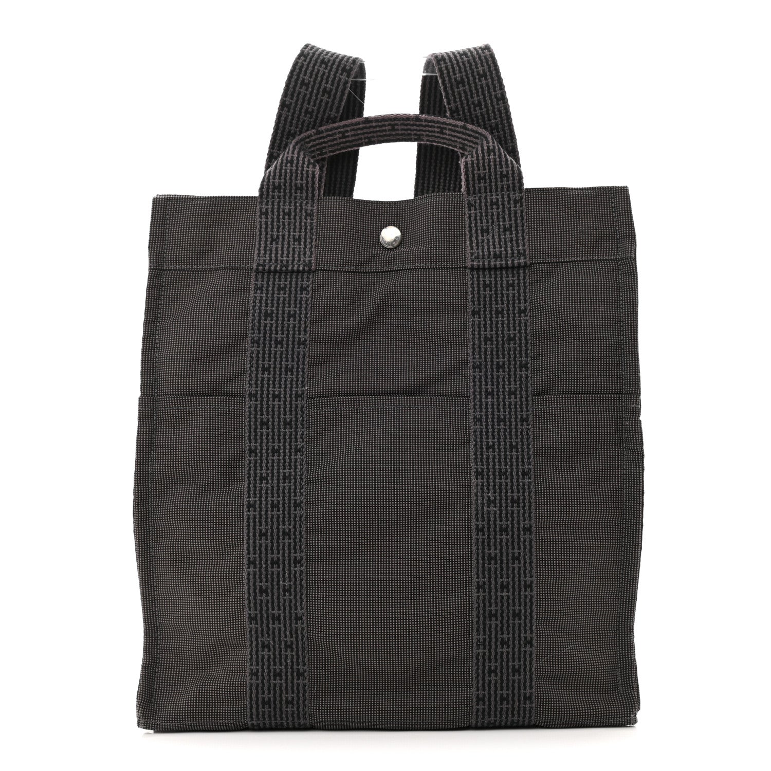 Hermes Canvas Herline Backpack Grey 1 of 13