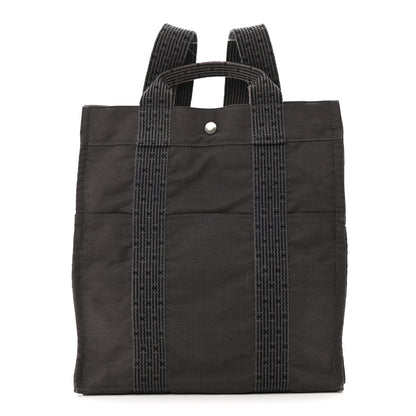 Hermes Canvas Herline Backpack Grey 1 of 13