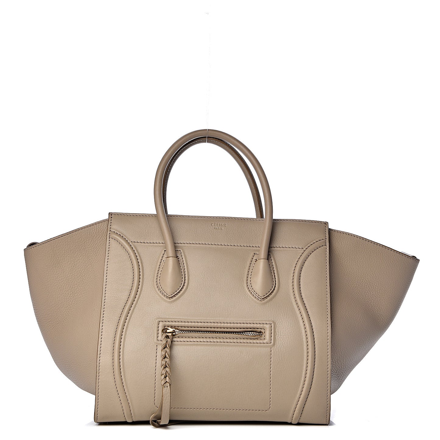 Supple Calfskin Medium Phantom Luggage Beige