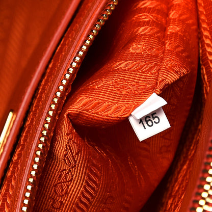 Prada Saffiano Medium Galleria Double Zip Tote Papaya 7 of 11