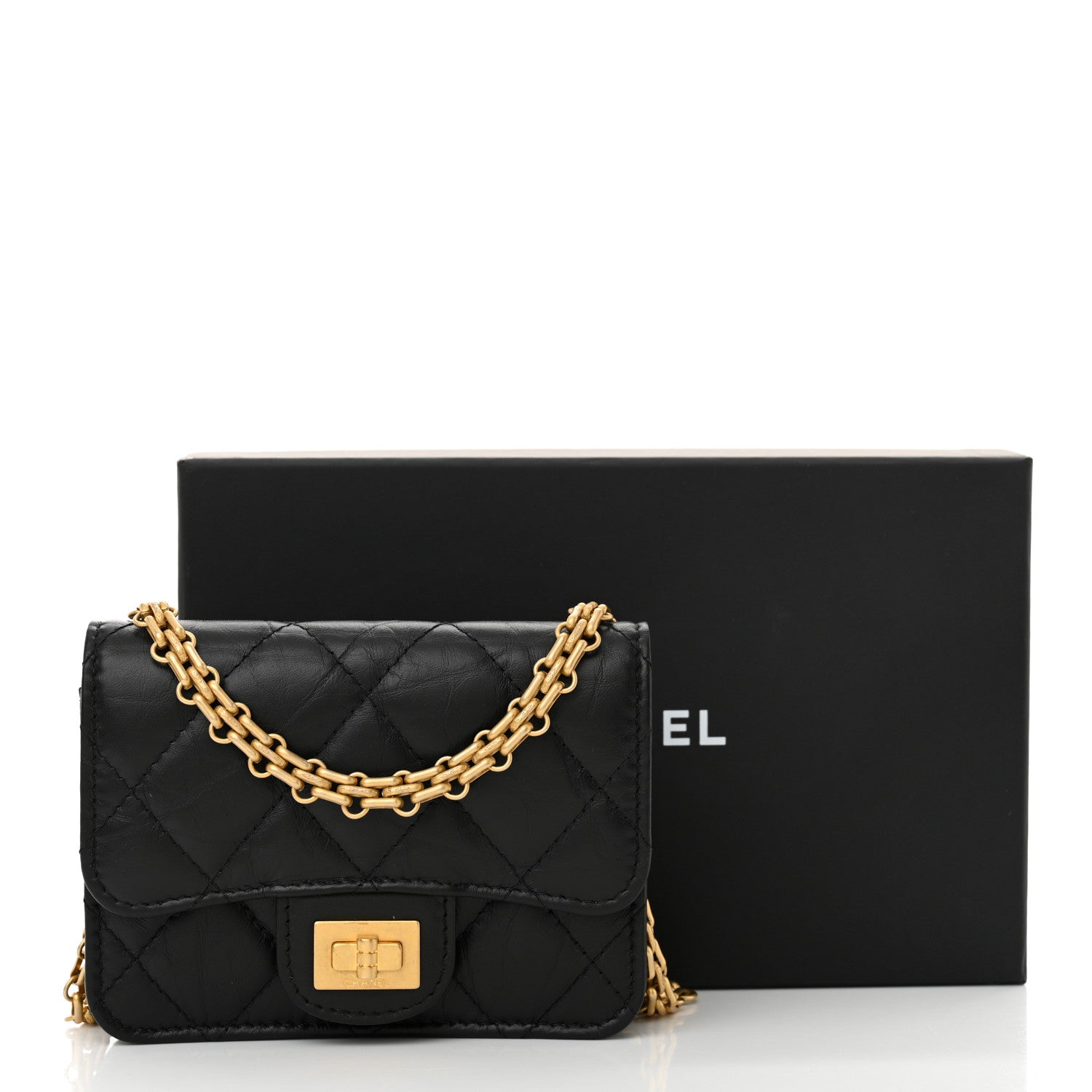Chanel Aged Calfskin Quilted Reissue Belt Bag Black 12 of 12