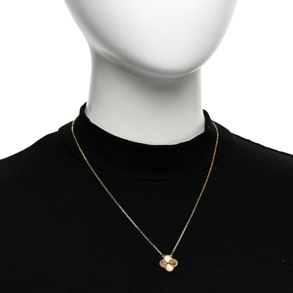 Van Cleef & Arpels 18K Yellow Gold Guilloche Vintage Alhambra Pendant Necklace 2 of 6
