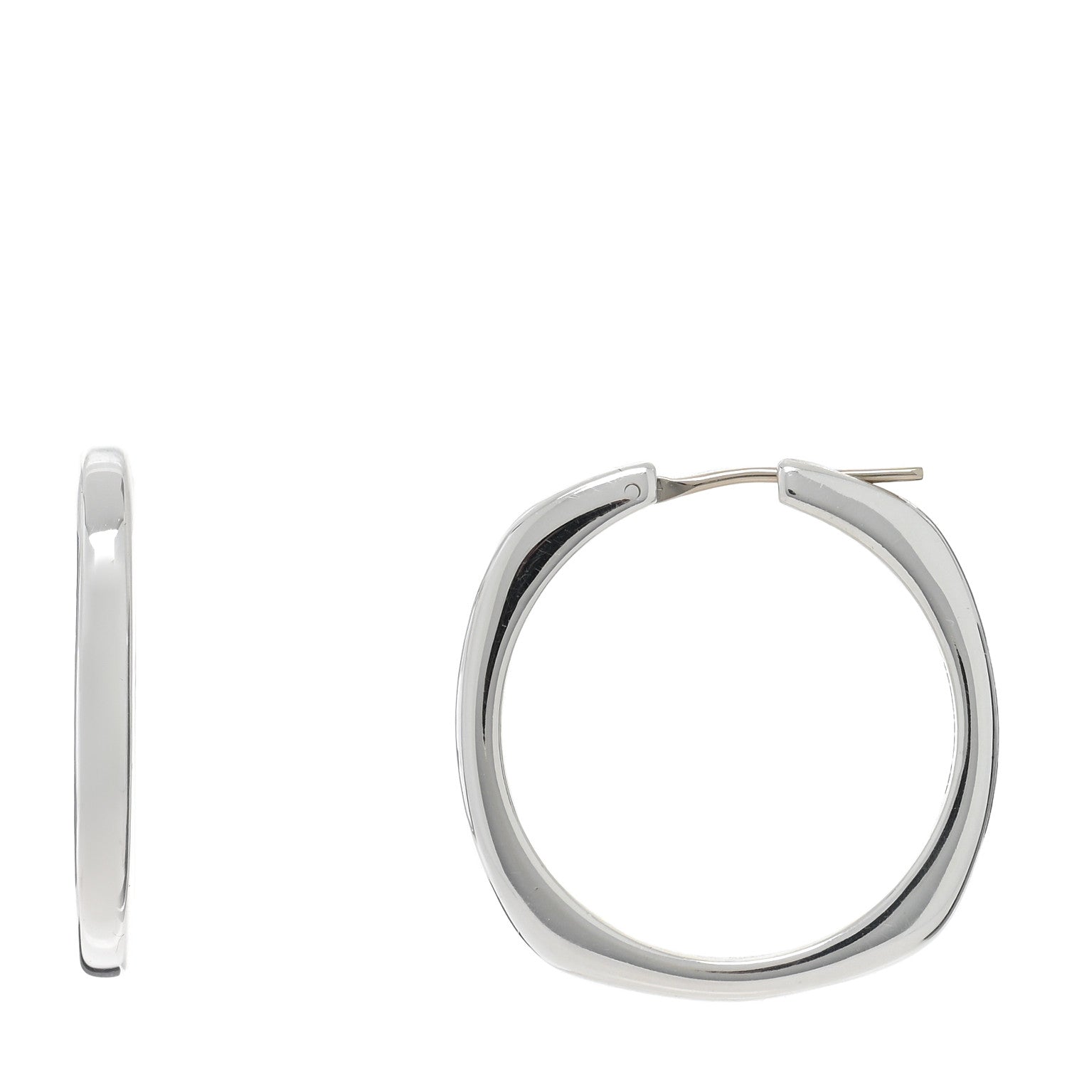 Tiffany Sterling Silver Square Cushion Hoop Earrings 1 of 4