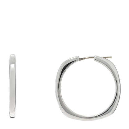 Tiffany Sterling Silver Square Cushion Hoop Earrings 1 of 4