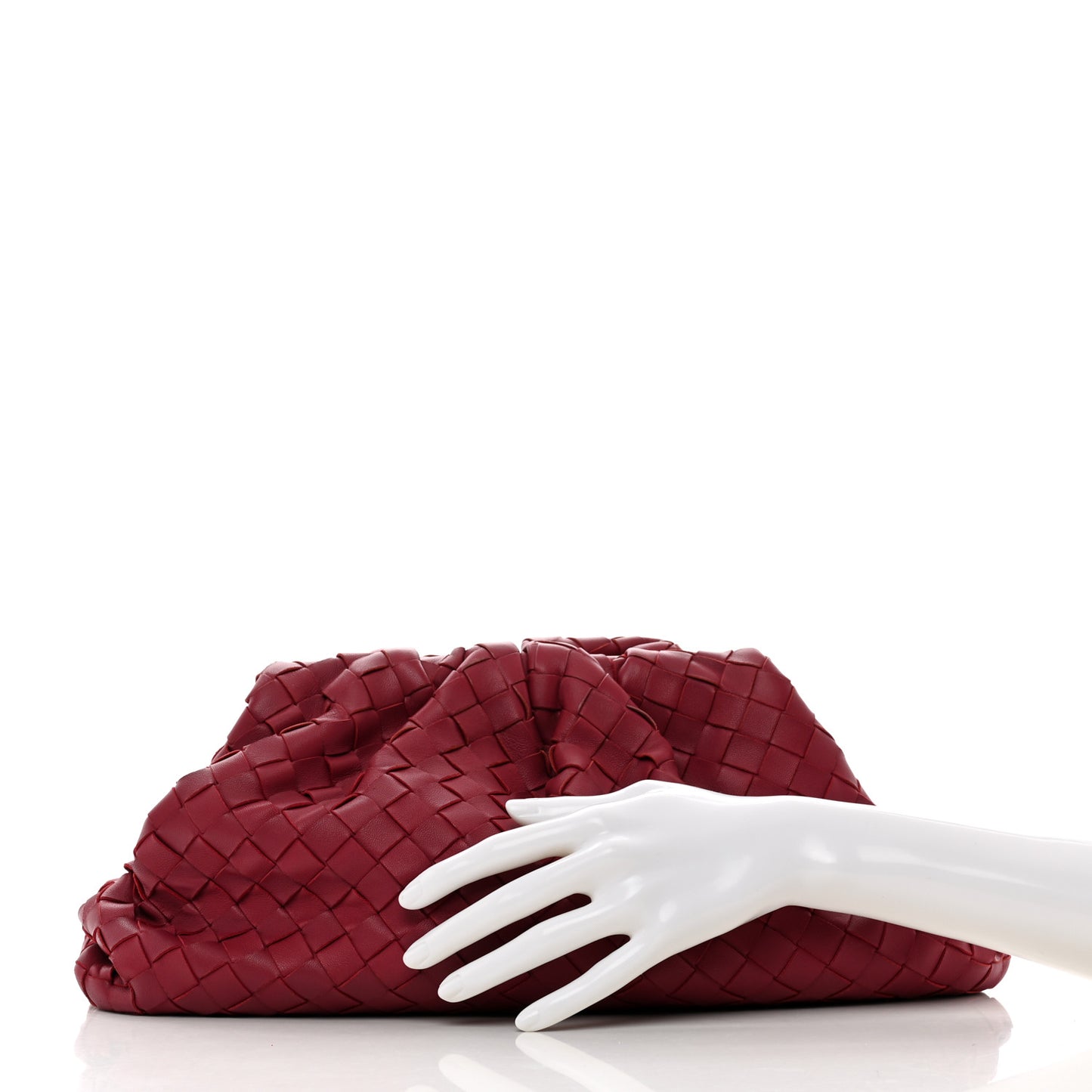 Nappa Maxi Intrecciato The Pouch Oversized Clutch Amaranto