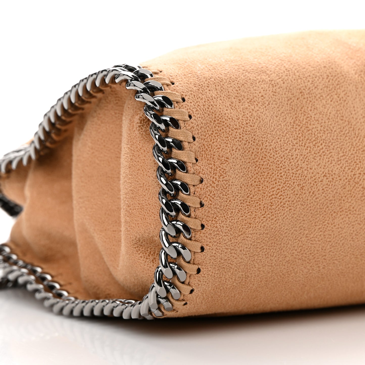 Shaggy Deer Mini Falabella Fold Over Tote Beige