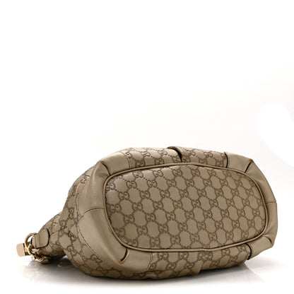 Gucci Metallic Soft Guccissima Medium Sukey Top Handle Bag Champagne 4 of 11