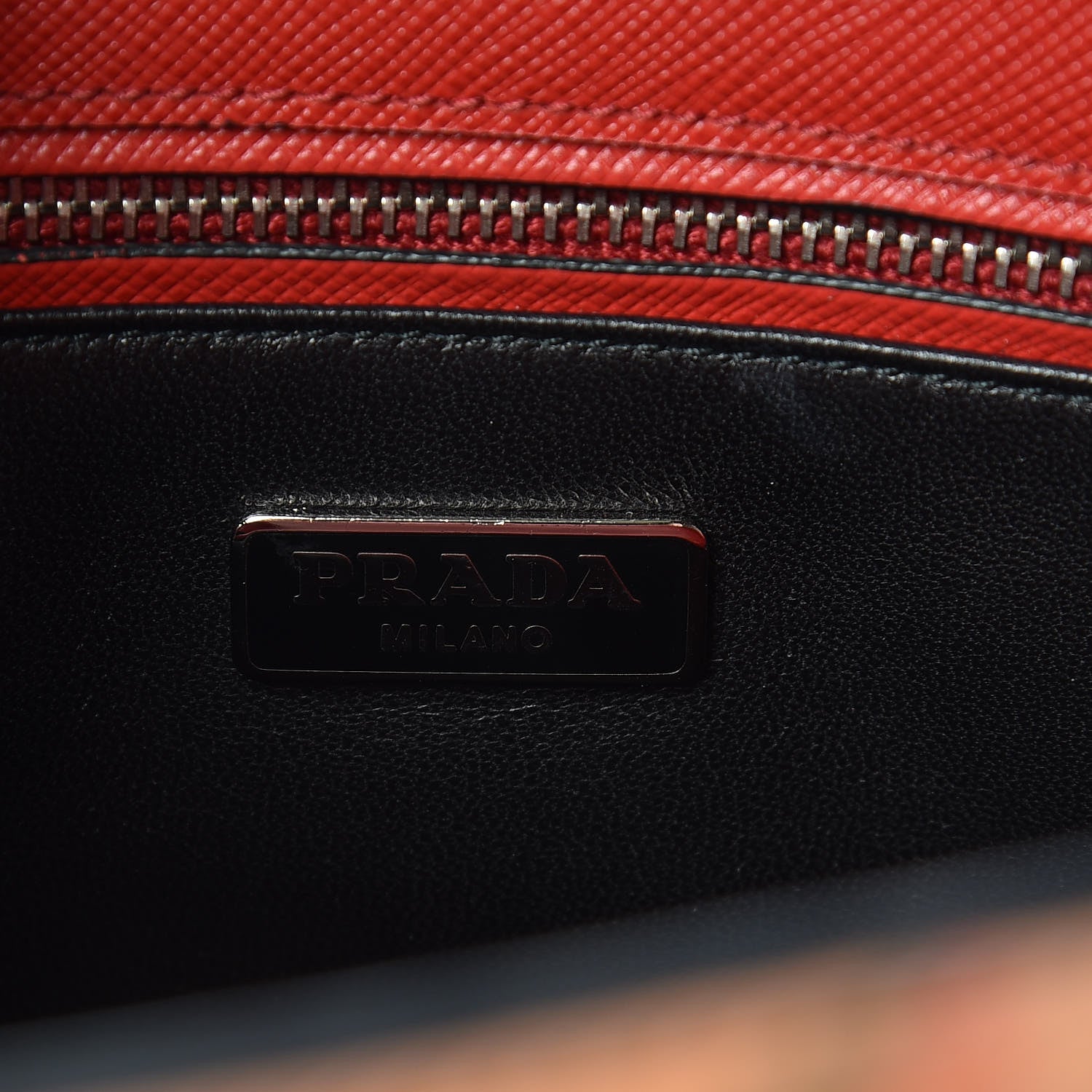 Prada Saffiano Butterfly Print Satchel Rosso Multicolor 6 of 9