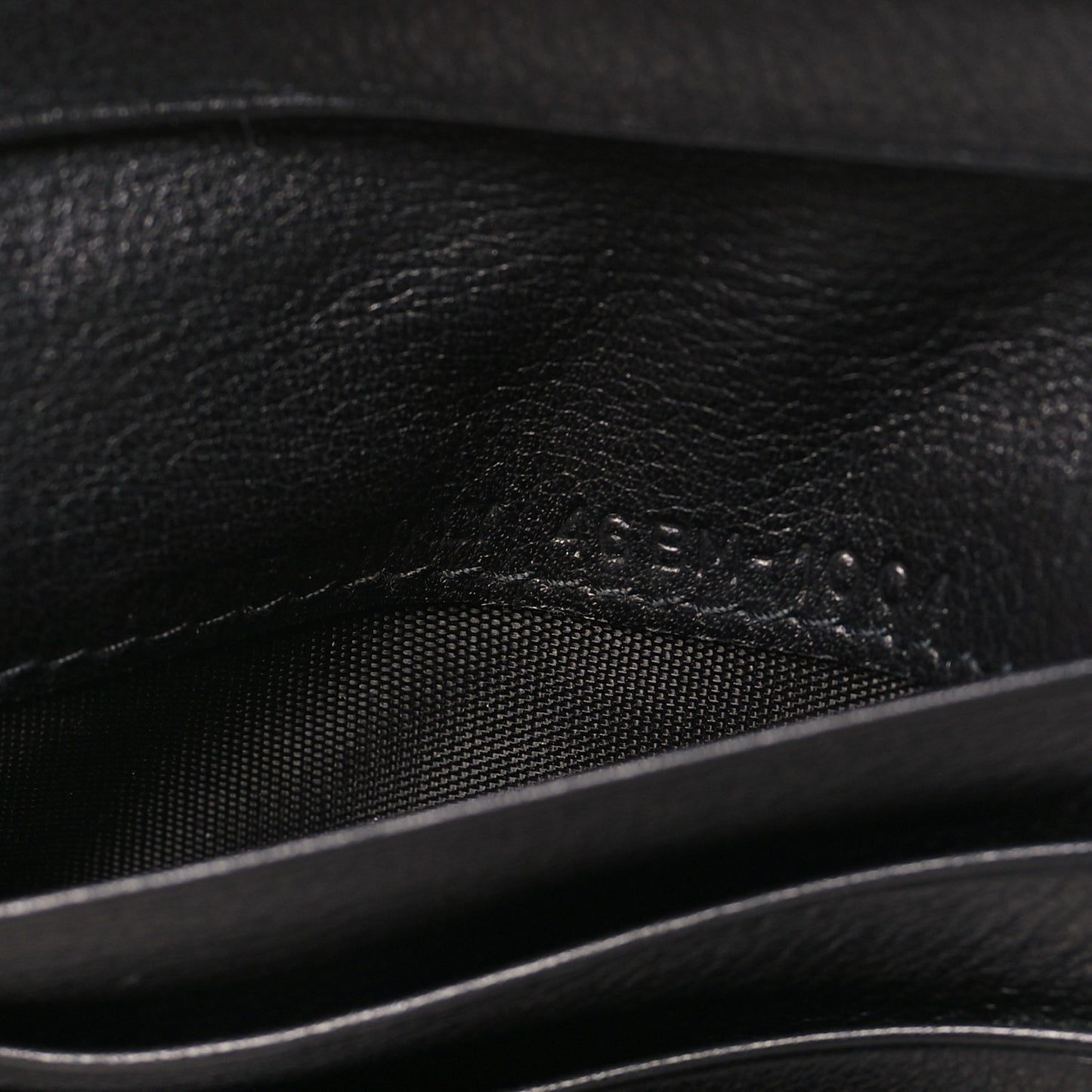Calfskin Studded Peace Compact Wallet Black