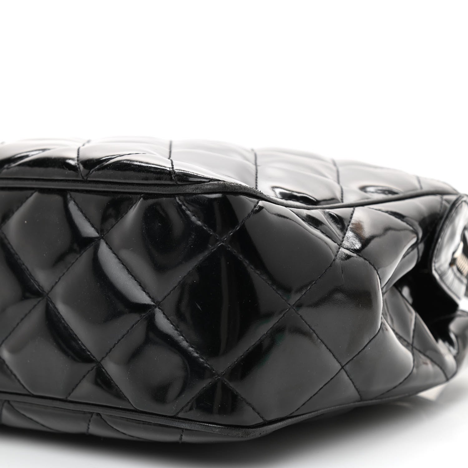 Chanel Patent Quilted Shoulder Bag Black 12 of 16