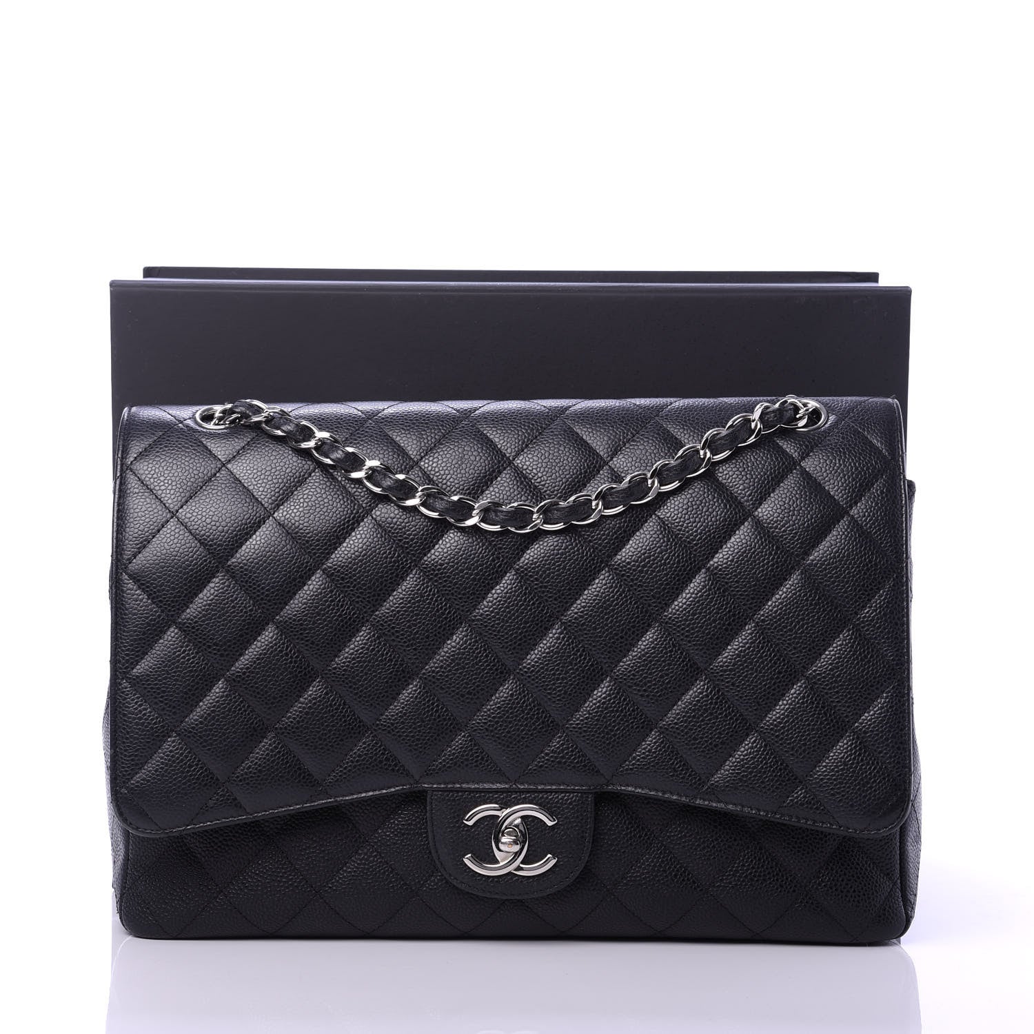 Chanel Caviar Quilted Maxi Double Flap Black 22 of 22