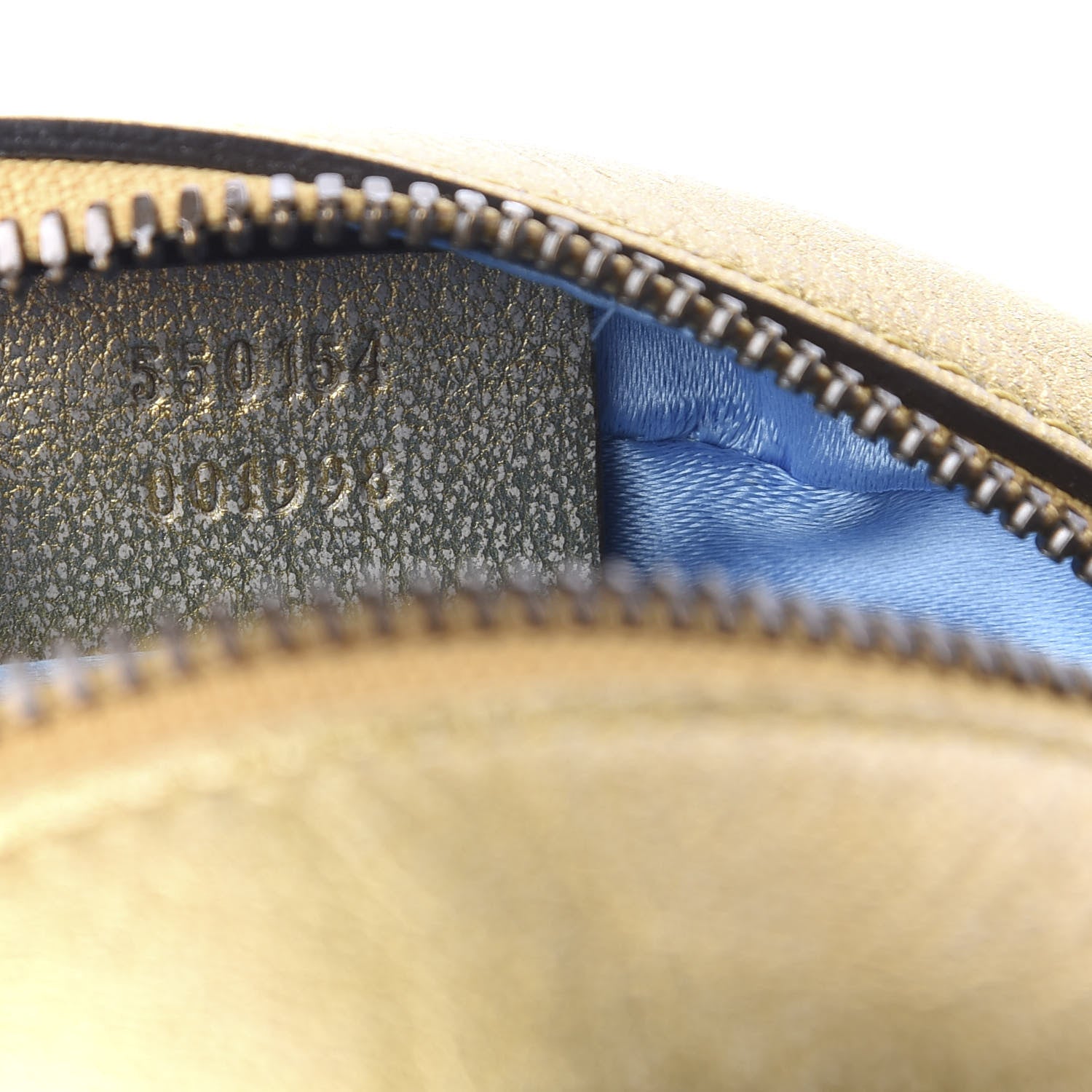 Gucci Metallic Calfskin Matelasse Mini GG Marmont Round Shoulder Bag Gold Pink 6 of 10