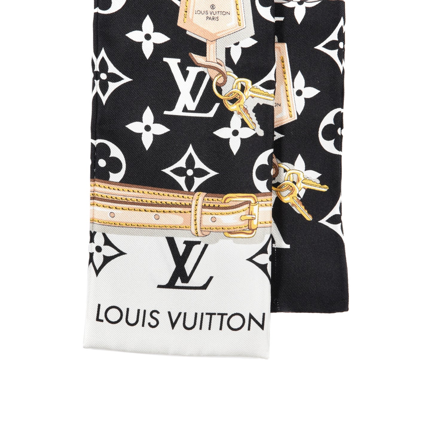 Silk Monogram Confidential Bandeau Black