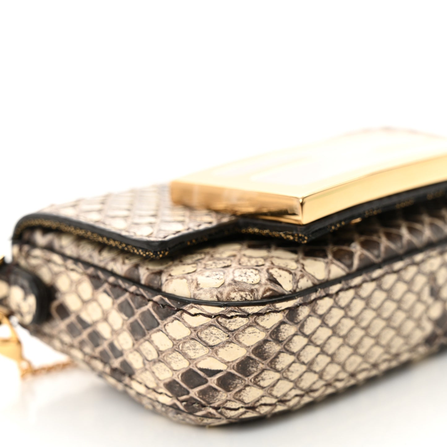 Snakeskin Nano Maxi Buckle Baguette Charm Daisy Roccia