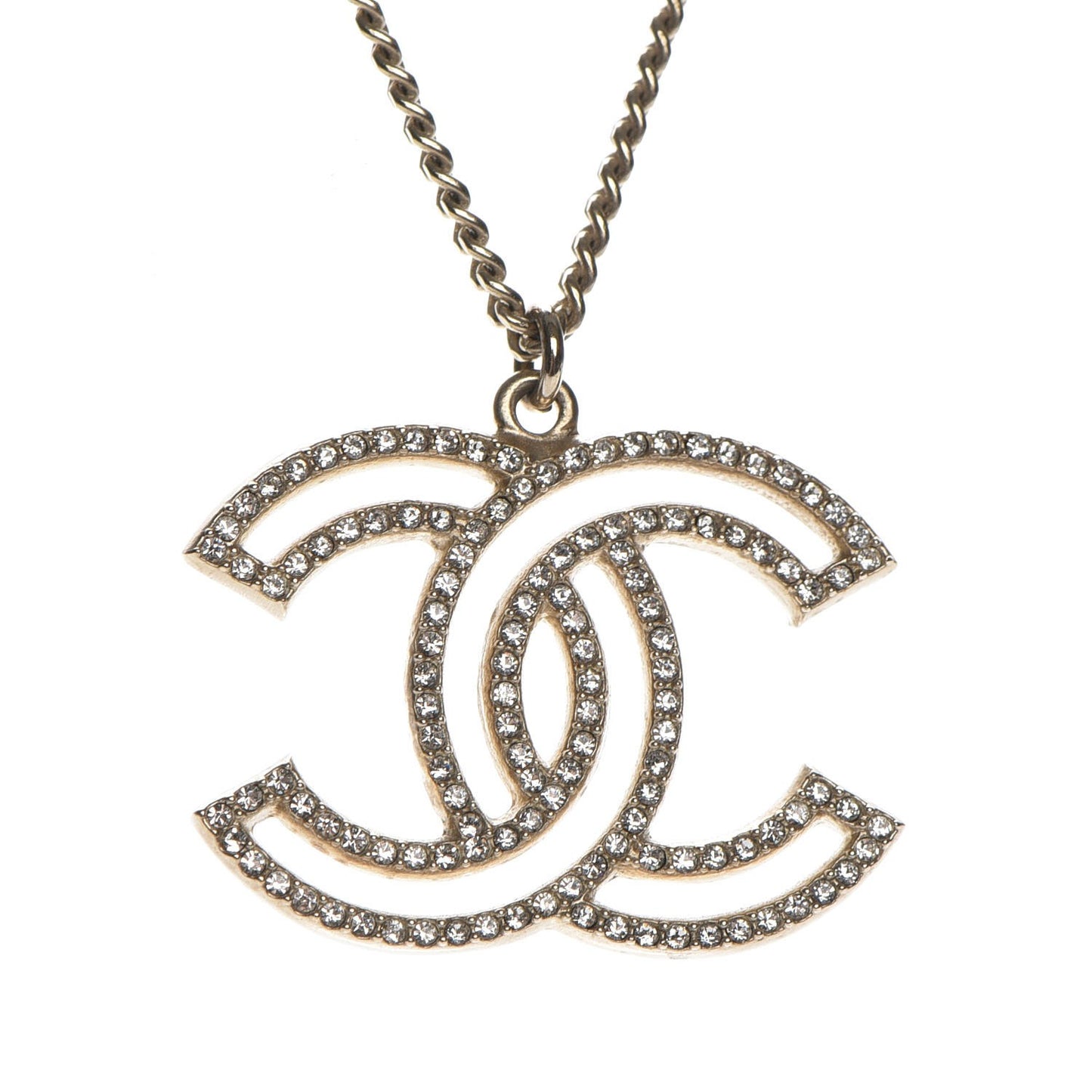 Crystal CC 100 Anniversary Necklace Gold