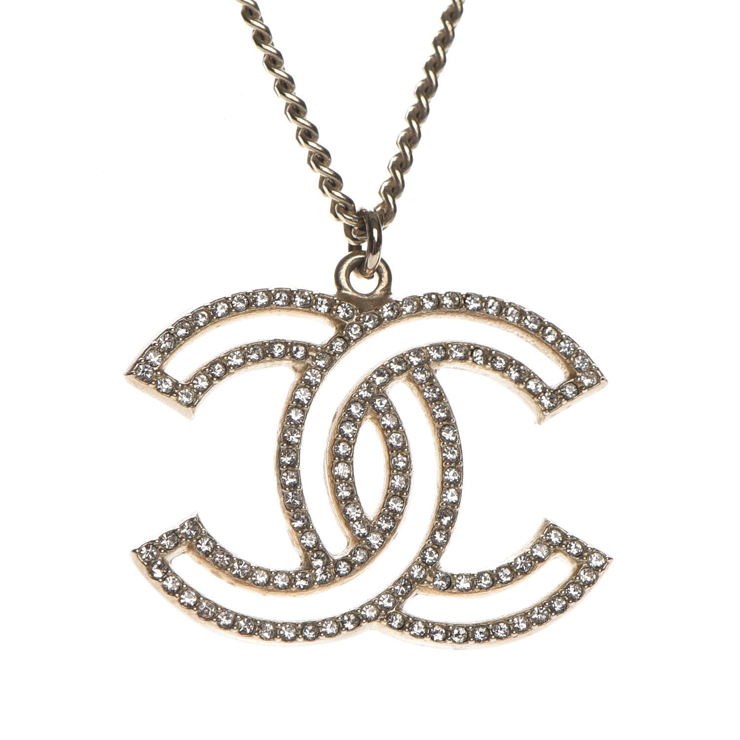 Chanel Crystal CC 100 Anniversary Necklace Gold 3 of 7